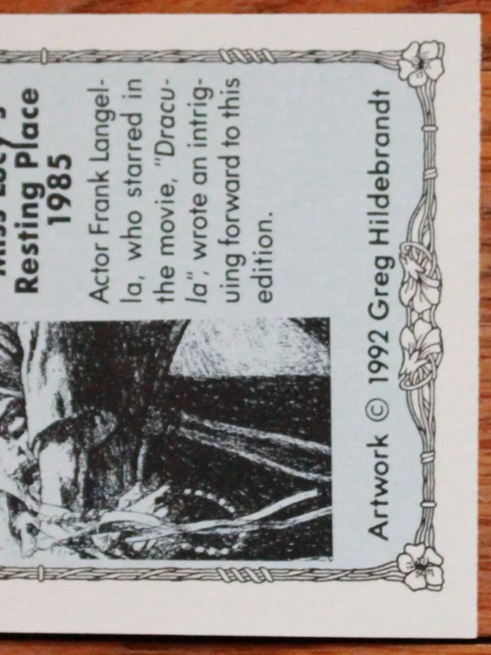 Vintage Greg Hilderbrandt (w/ Comic Images) 1992 Trading Card